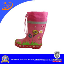 Bottes de pluie lacées à imprimé tigre rose pour fille